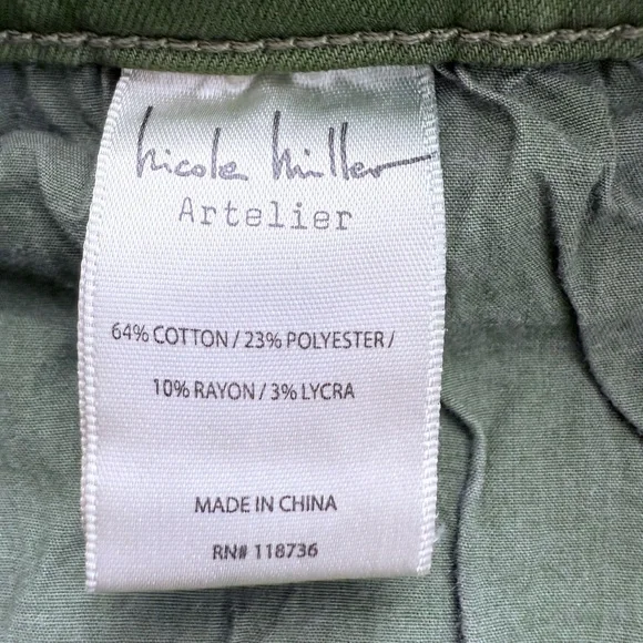 Nicole Miller Artelier Green Flare Jeans Size 27 - Picture 9 of 11